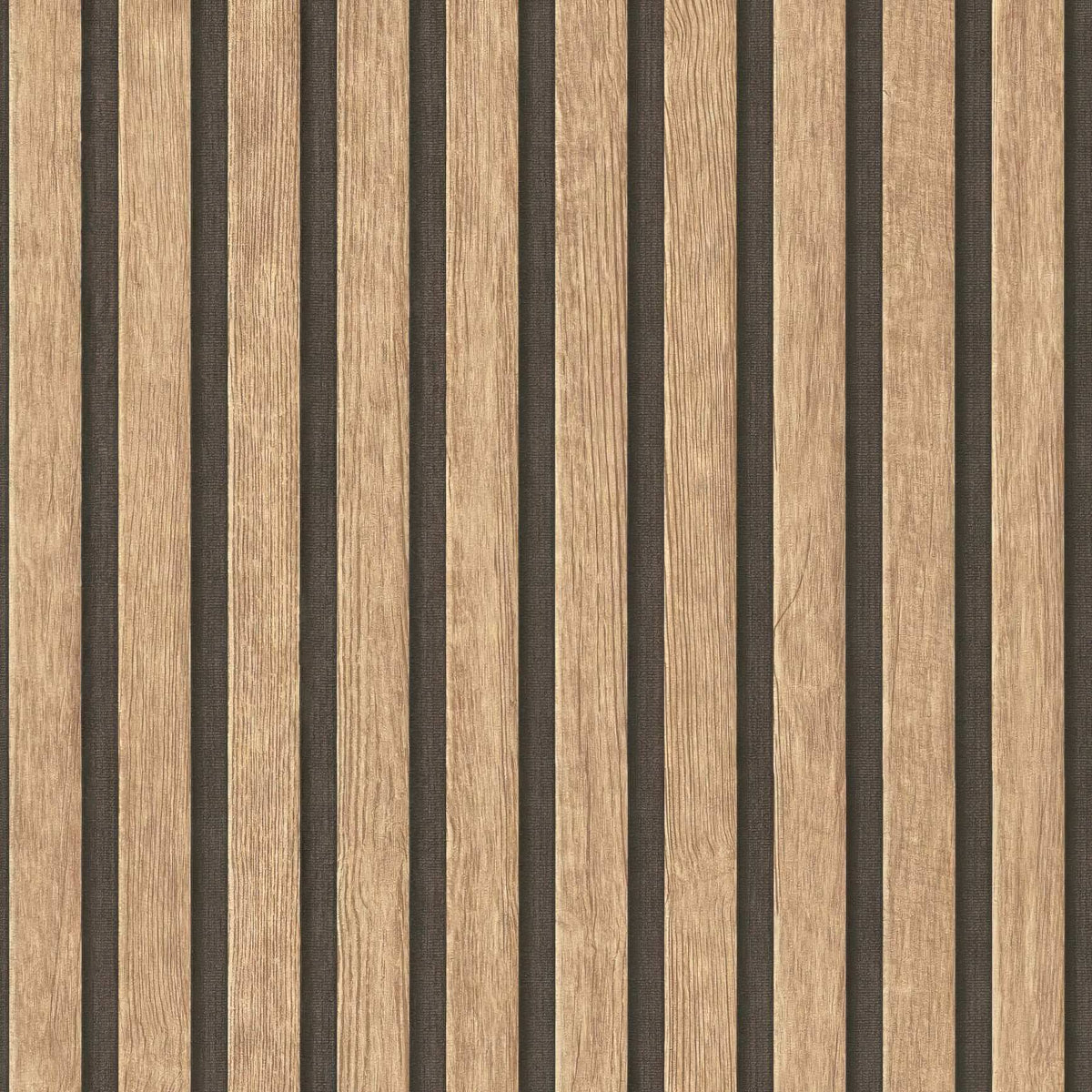 Beige Brown Wood Panel Wallpaper in your room