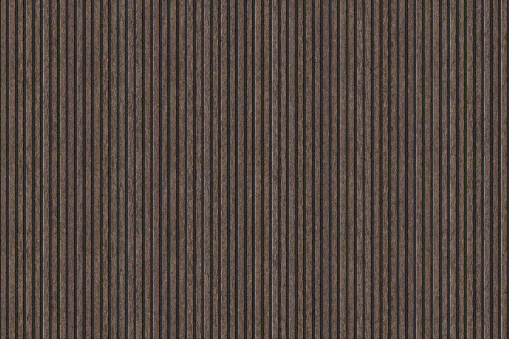 Brown Wood Slat Panel Wallpaper