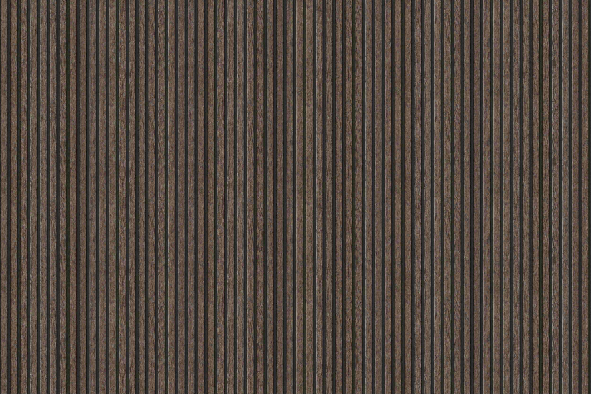 Brown Wood Slat Panel Wallpaper in your room — zoomed