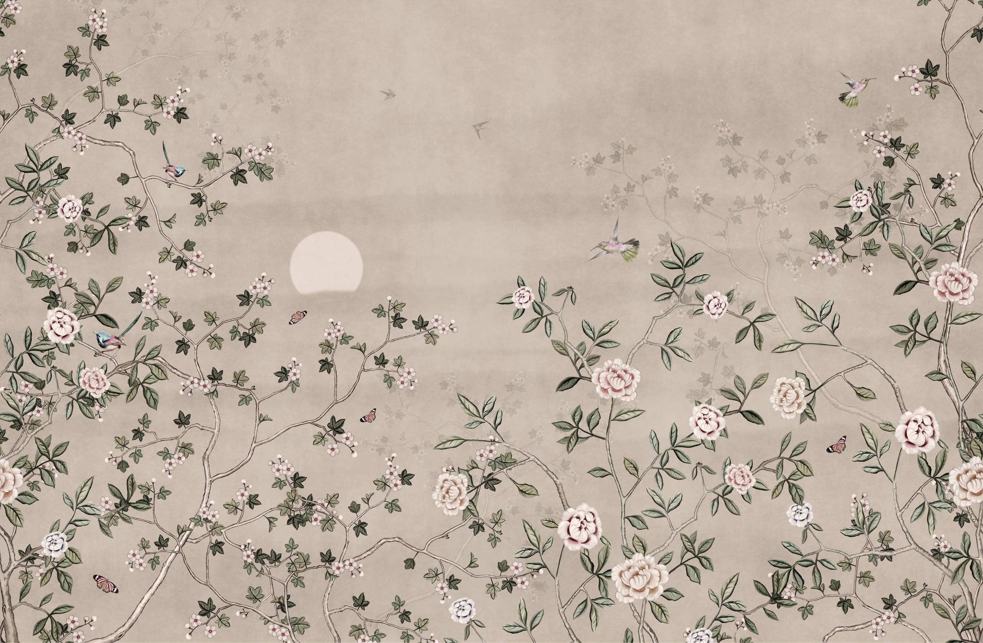 Chinoiserie Floral Botanical Wall Mural
