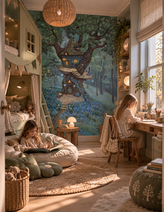 Bluebell Treetop Wall Mural