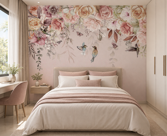 Vintage Blossoms Wall Mural