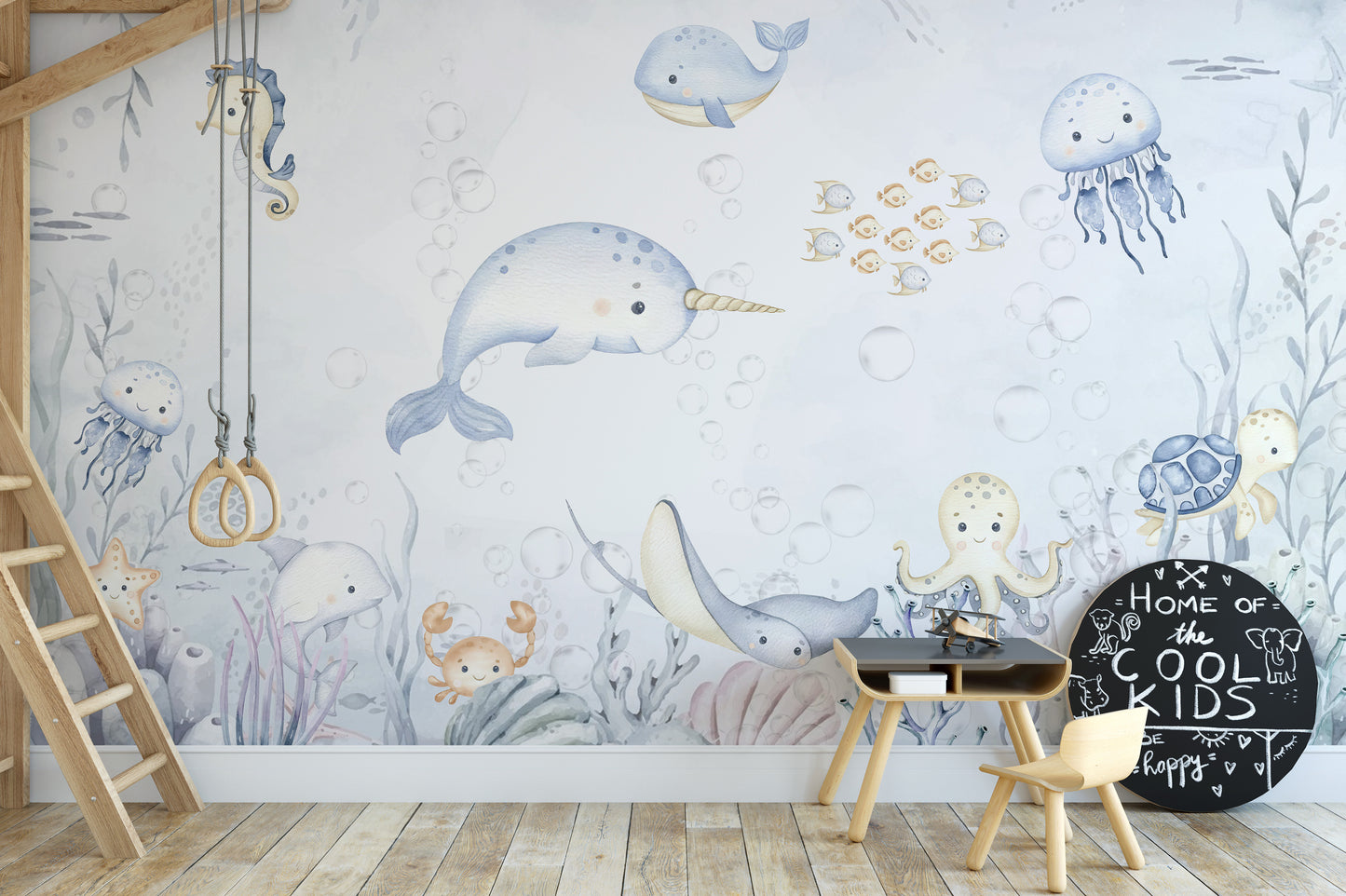 Vibrant Underwater Fishes Wall Mural
