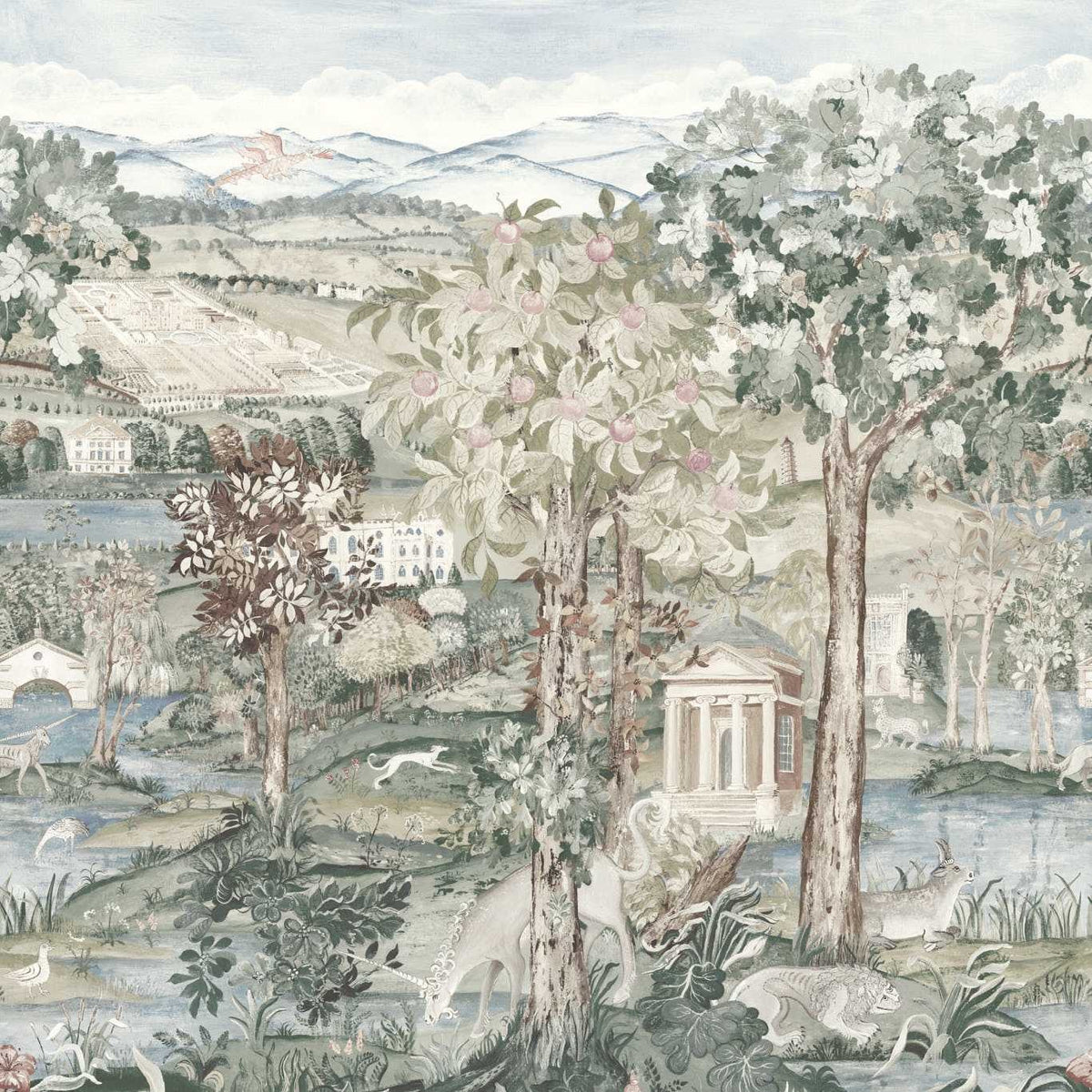 Zoffany Green Wallpaper Mural in your room