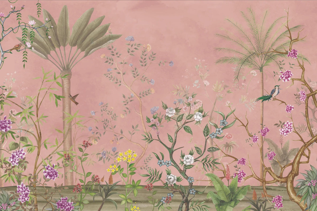 Colourful Flower Garden Wallpaper Mural in your room