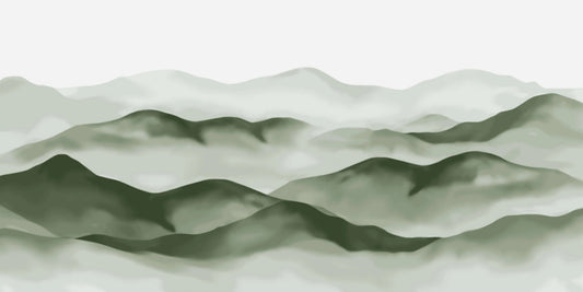 Watercolor Green Mountain Wallpaper