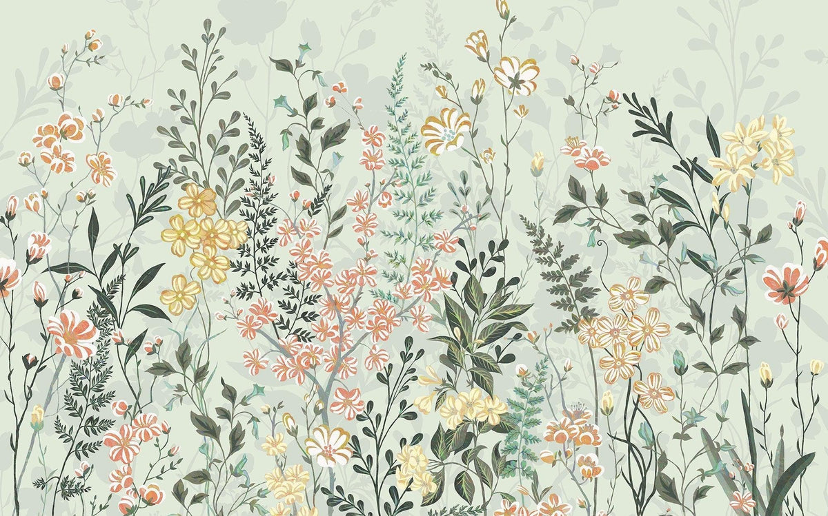 Hay Meadow Wall Mural in your room — zoomed