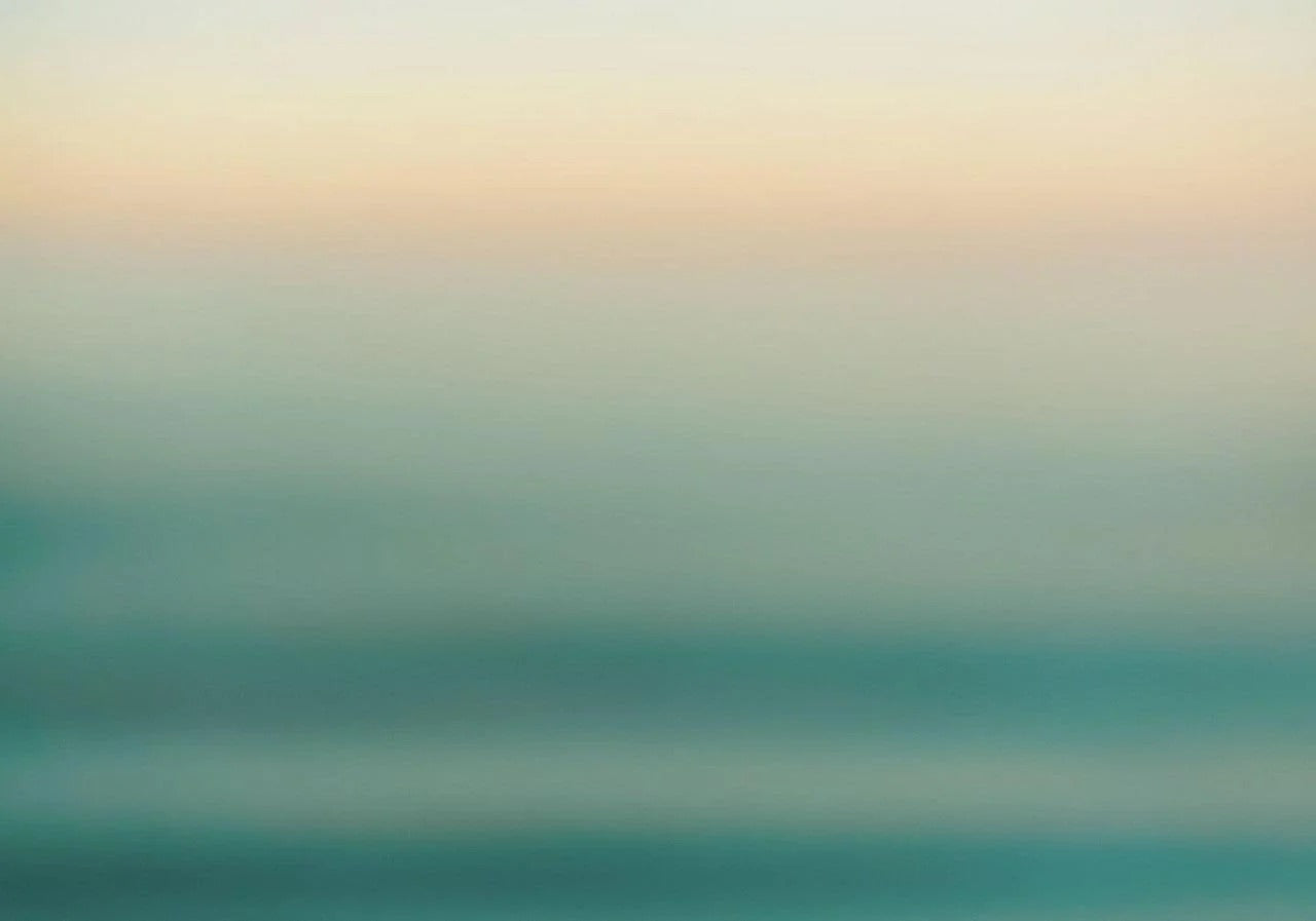 Blue Sea Ombre Wallpaper Mural in your room — zoomed