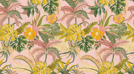 Vibrant Watercolor Tropical Leaf Wallpaper