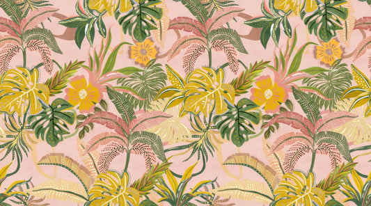 Vibrant Watercolor Tropical Leaf Wallpaper