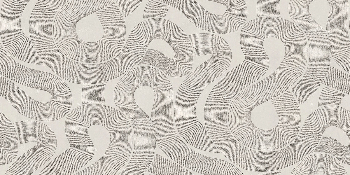 Grey Zen Wallpaper Mural in your room — zoomed