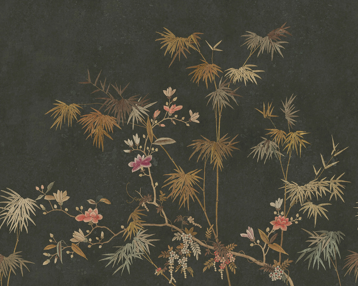 Chinoiserie Garden Bamboo Grove Wallpaper in your room