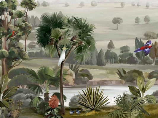 Tropical Birds Rainforest Wallpaper