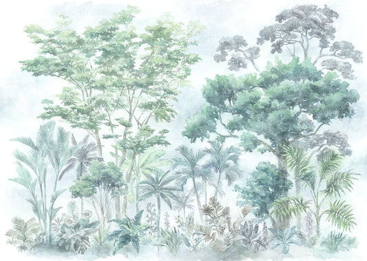 Watercolor Tropical Jungle Wallpaper