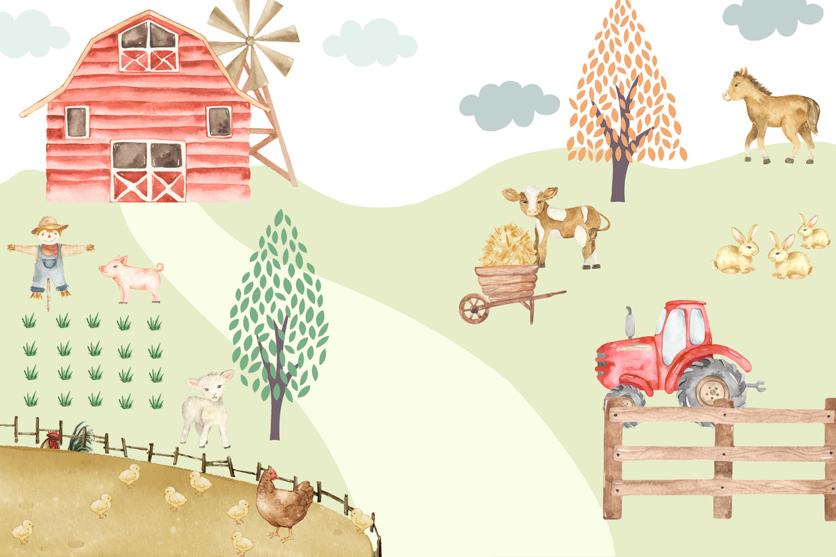Farmyard Fun Wallpaper in your room