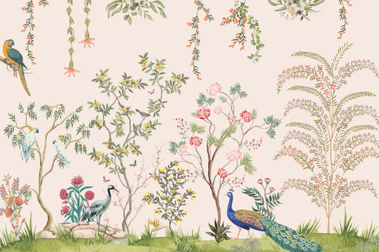 Chinoiserie Peel and Stick Wallpaper - Garden