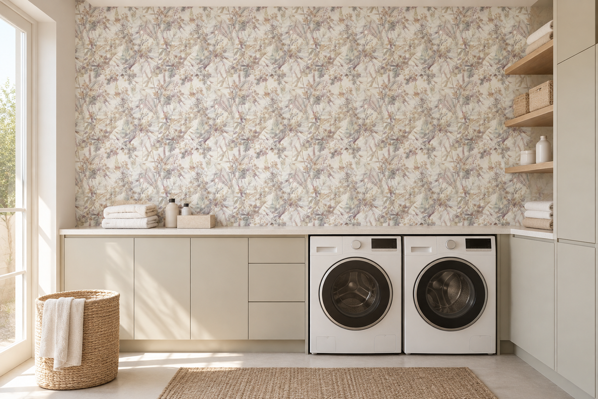 Ethereal Meadow Botanical Bloom Wallpaper⁠