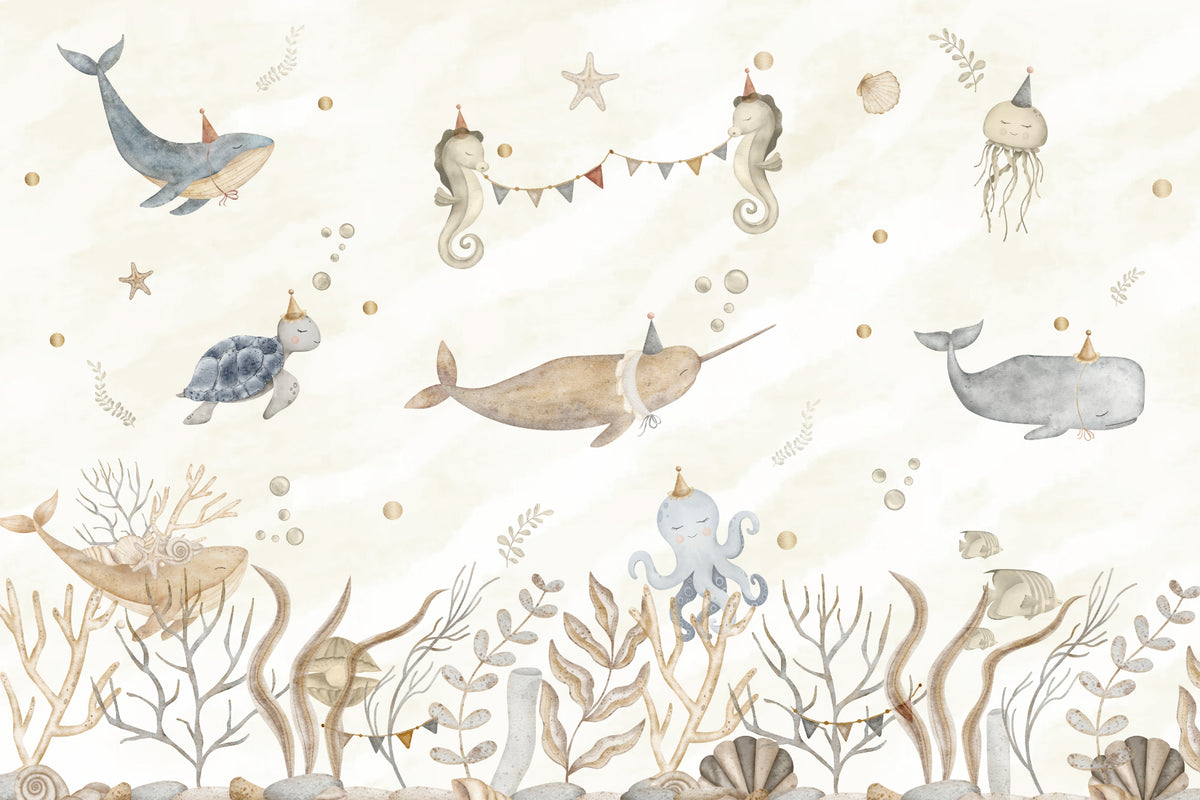 Underwater Party Wall Mural in your room