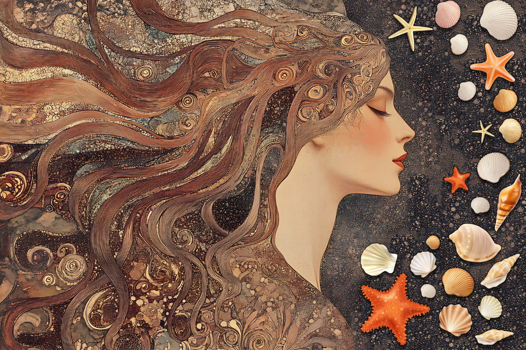 Ethereal Ocean Goddess Wall Mural in your room