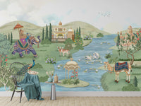 Heritage garden wall art featuring swans and greenery
