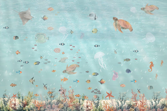 Underwater Marine Life Wall Mural