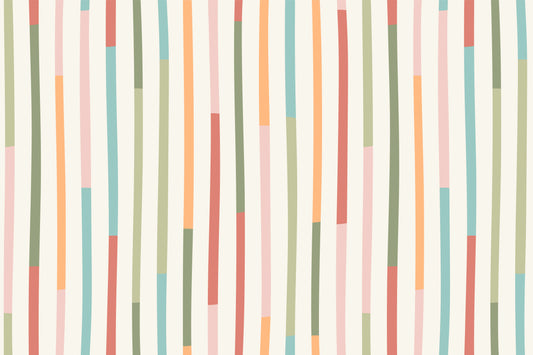 Modern Wavy Striped Wall Mural