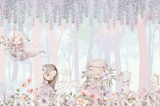 Enchanted Forest Girls Wall Mural