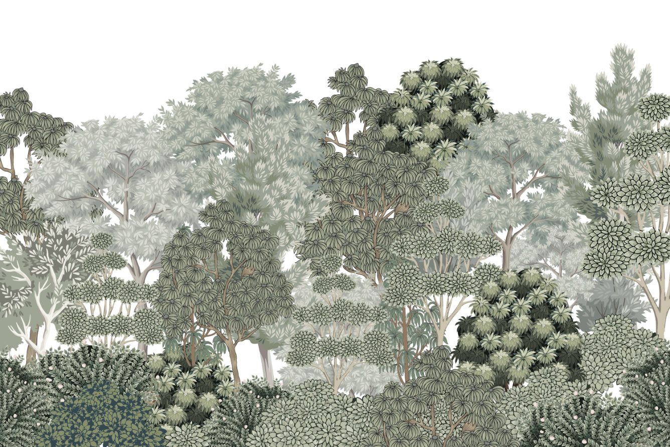 Lush Botanical Forest Wallpaper Mural