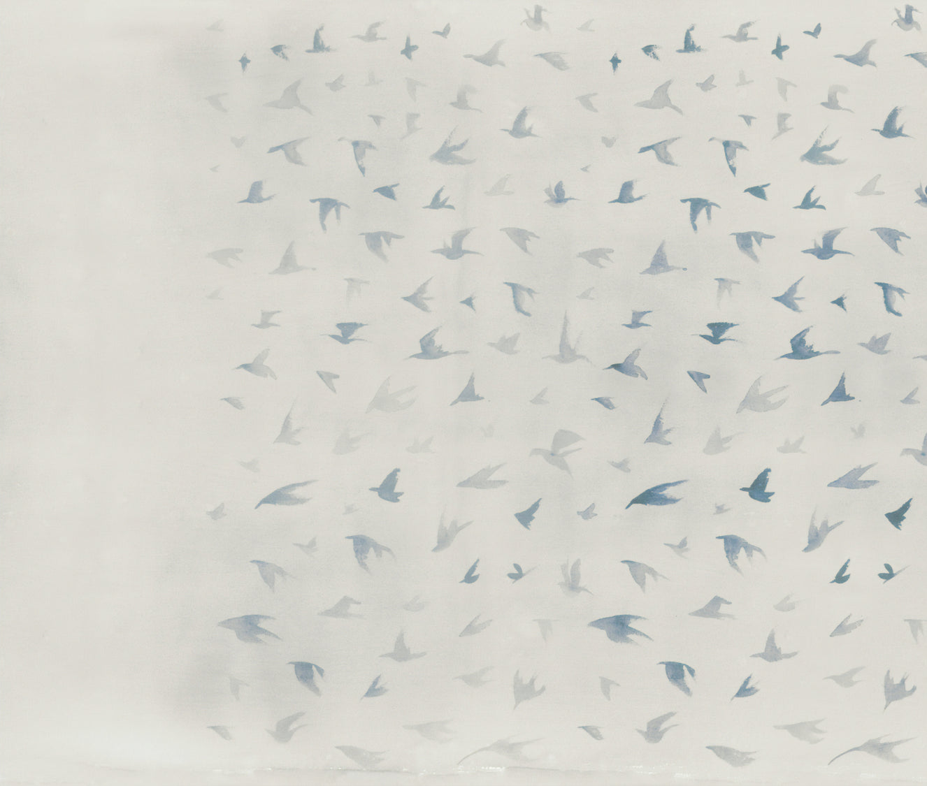 Minimalist Watercolor Flying Birds Wallpaper