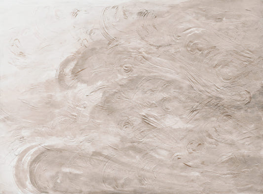 Beige Textured Swirl Wall Mural