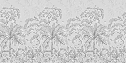 Black and White Jungle Wallpaper Mural