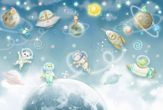 Animal Astronaut Wallpaper Mural
