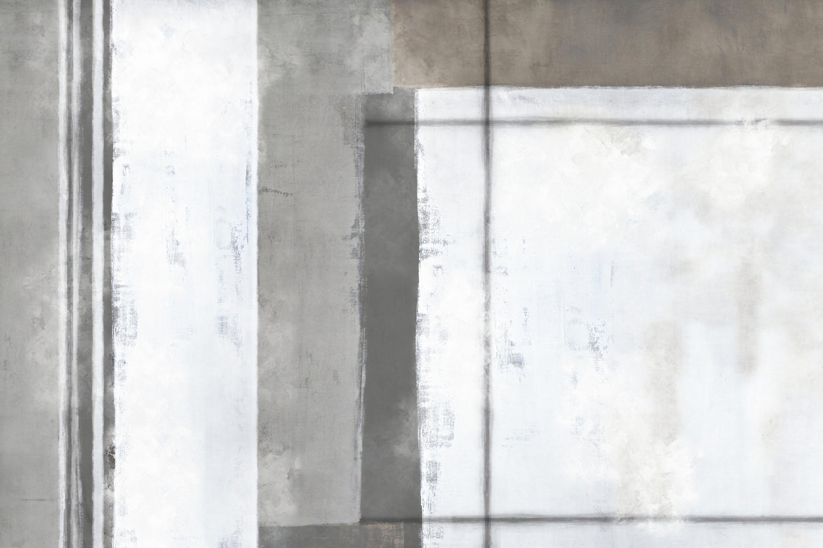 Minimalist Geometric Abstract Wall Mural in your room — zoomed