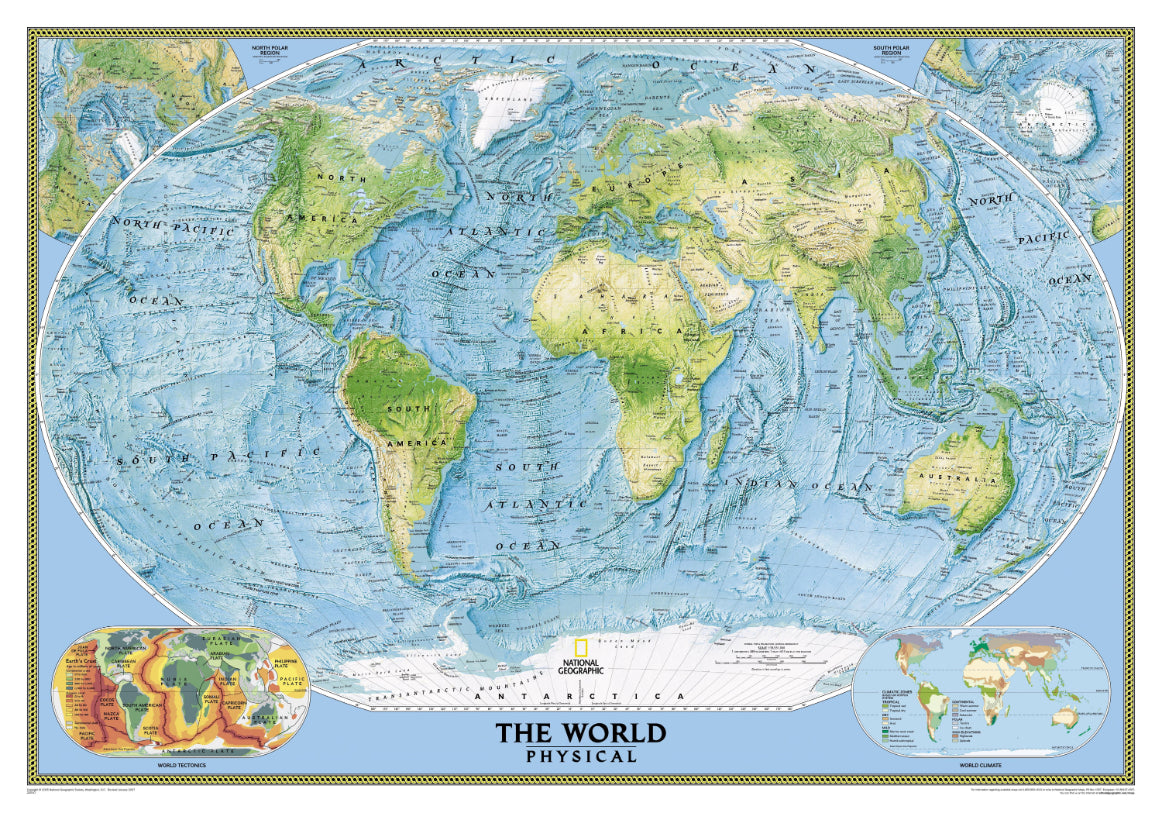 National Geographic World Map Wall Mural in your room — zoomed