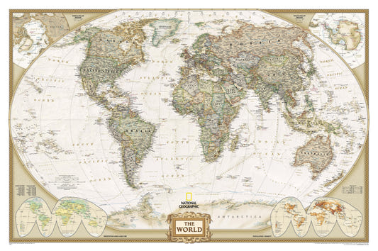 National Geographic Political World Map Wall Mural