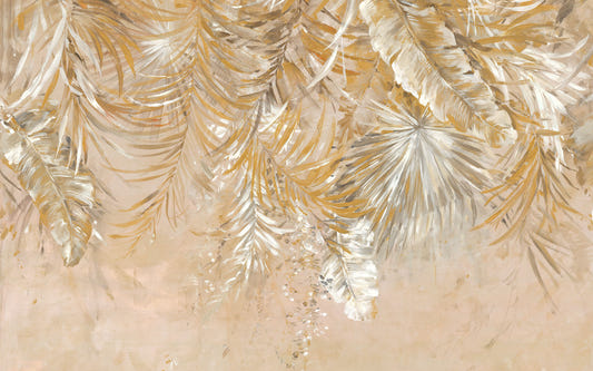 Brown Palm Leaf Wall Mural
