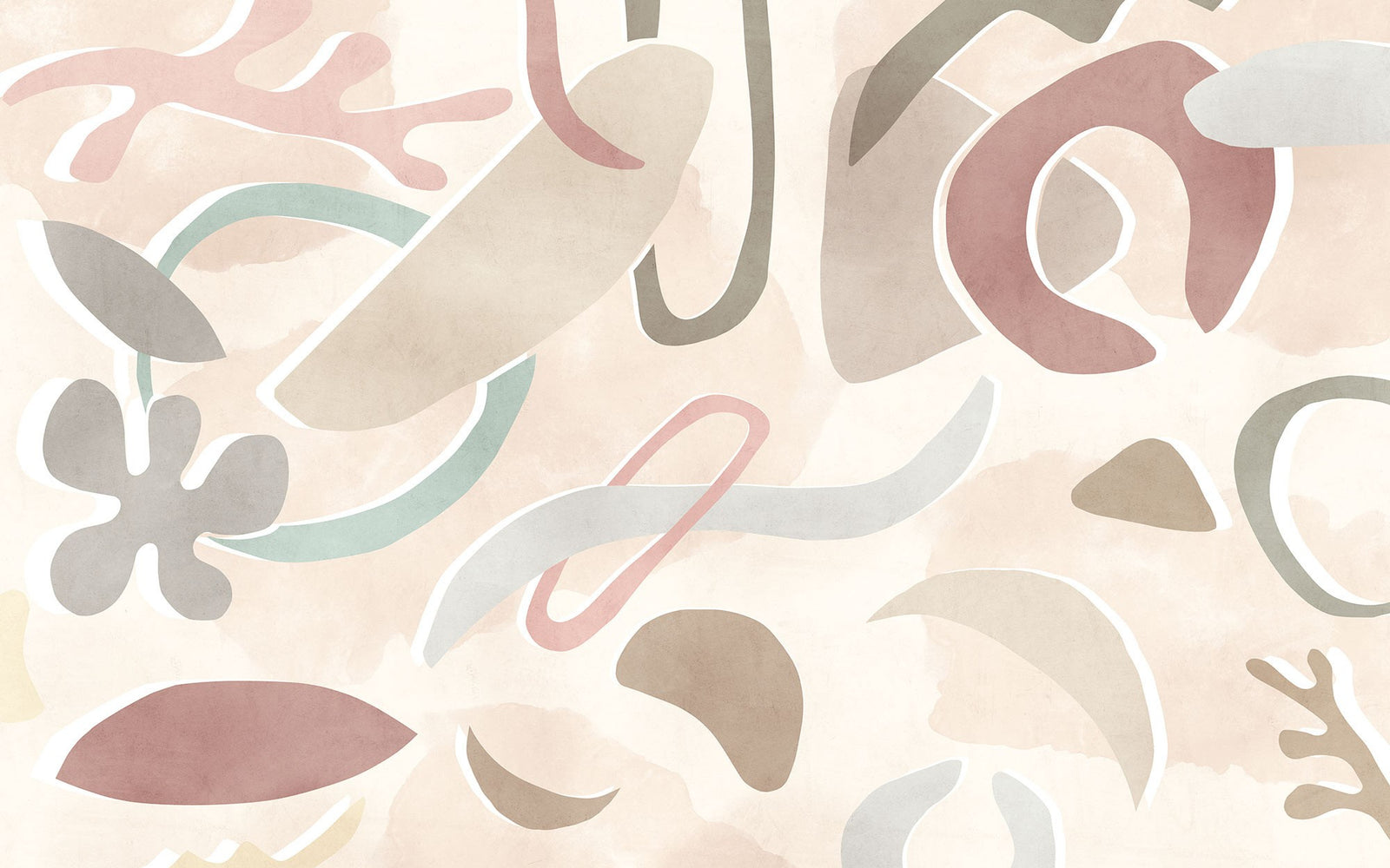 Modern Pastel Abstract Wall Mural