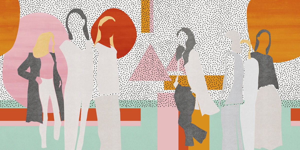 Abstract Modern Silhouette Wall Mural in your room