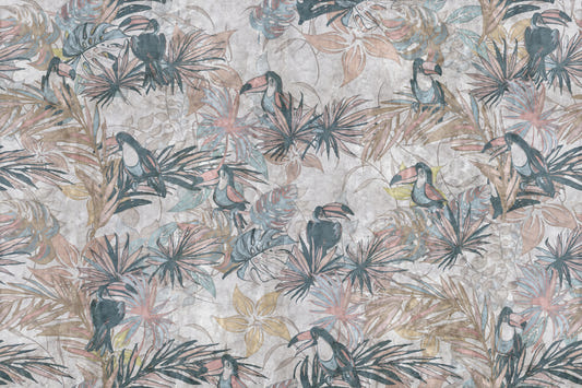 Vintage Tropical Toucan Wall Mural