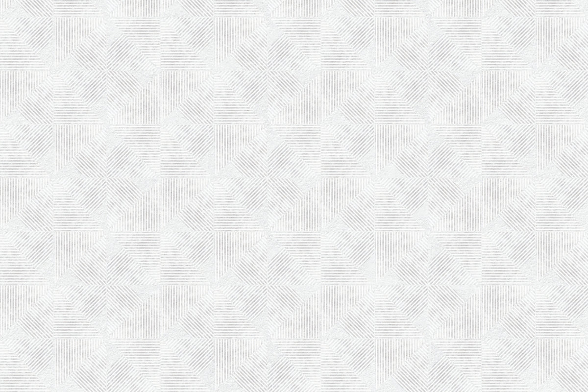 Modern Grey Geometric Wallpaper in your room — zoomed