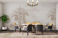 Nature-inspired tropical forest wall mural
