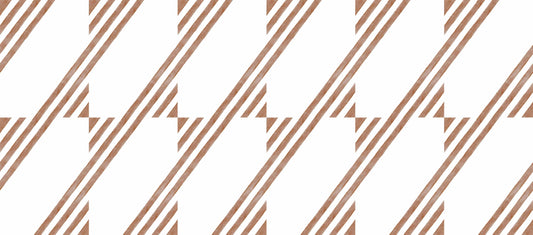 Terracotta Geometric Stripe Wallpaper