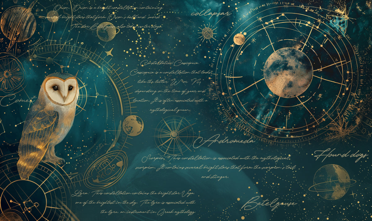 Nocturnal Navigator Celestial Wallpaper in your room