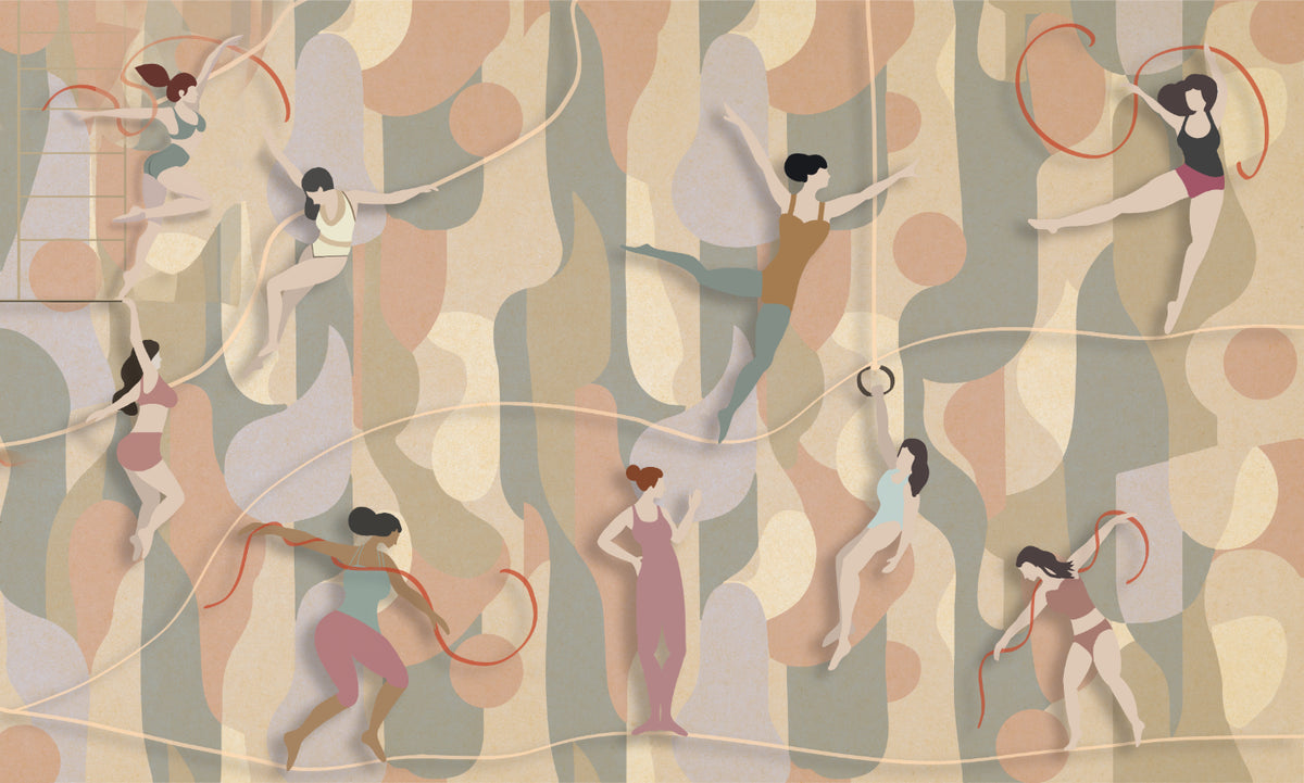 Poise in Motion Rhythmic Dance Wallpaper in your room — zoomed