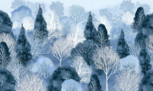 Snowbound Silence Winter Forest Wallpaper