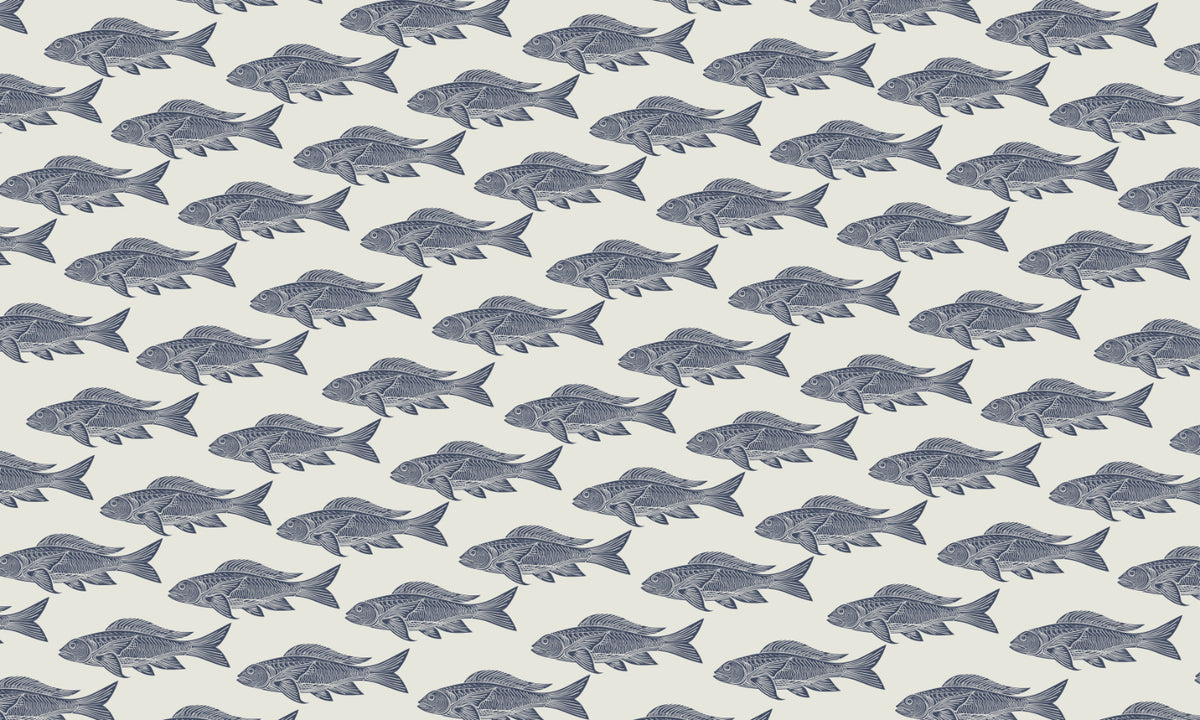 Vintage Catch Nautical Fish Wallpaper in your room