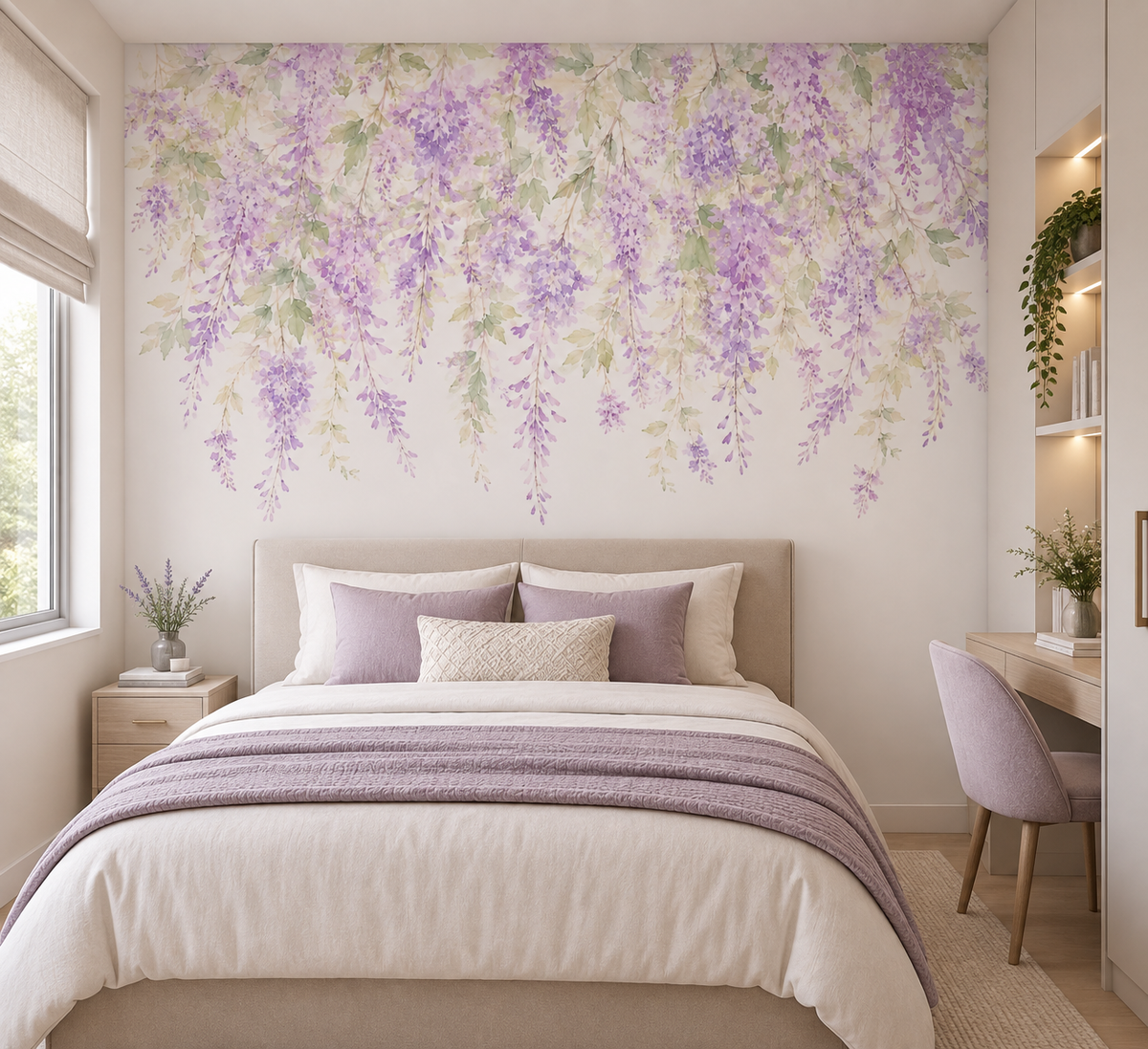 Spring Wisteria Canopy Wall Mural