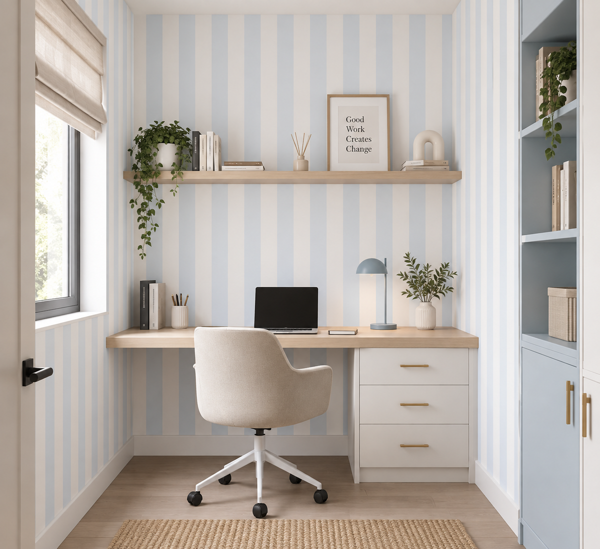 Classic Pastel Vertical Stripe Wallpaper⁠