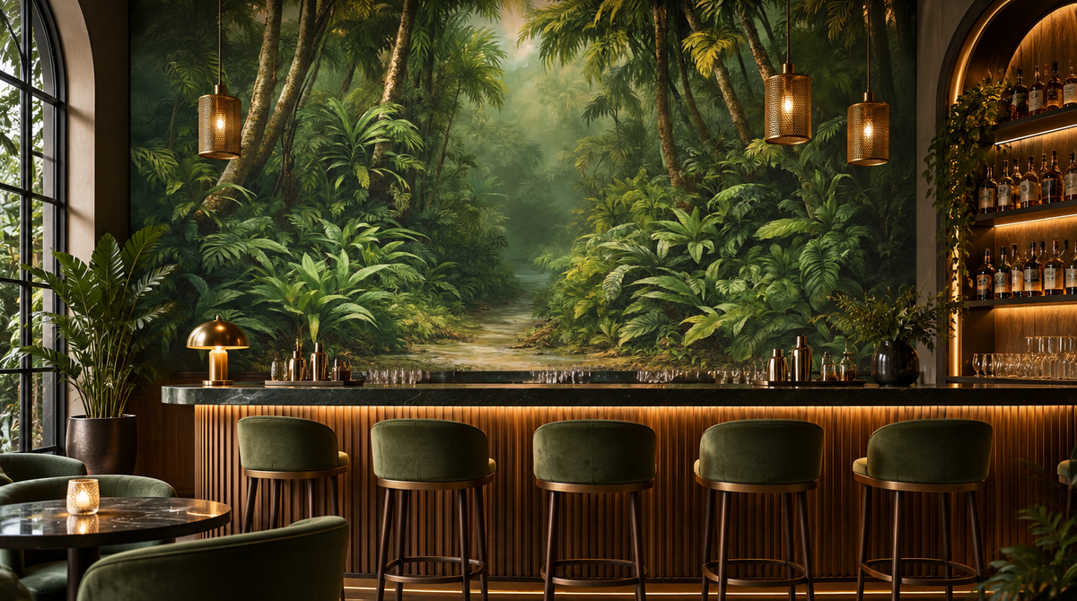 Verdant Forest Vista Wall Mural