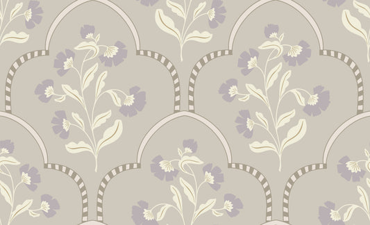 Floral Lattice Wallpaper⁠